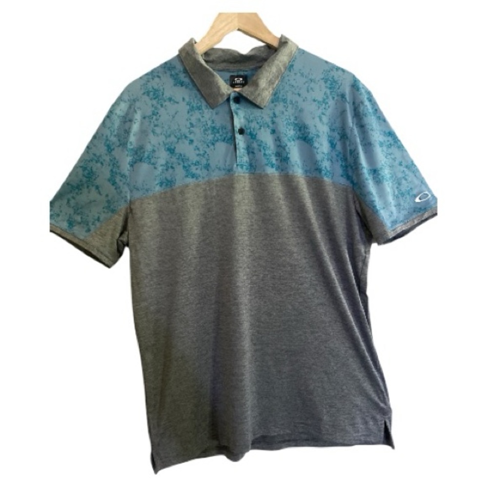 NWT Oakley Men's Sand Block Polo Aurora Blue Large